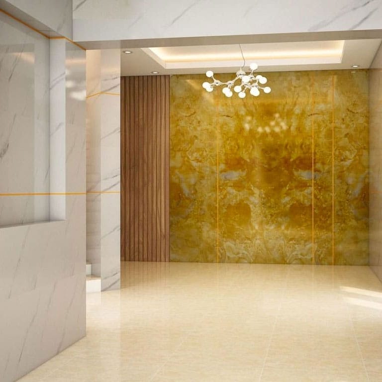 Không Gian Nội Thất Với Tấm Nhựa Giả Đá